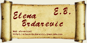 Elena Brdarević vizit kartica